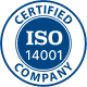 ISO certified/certification 14001