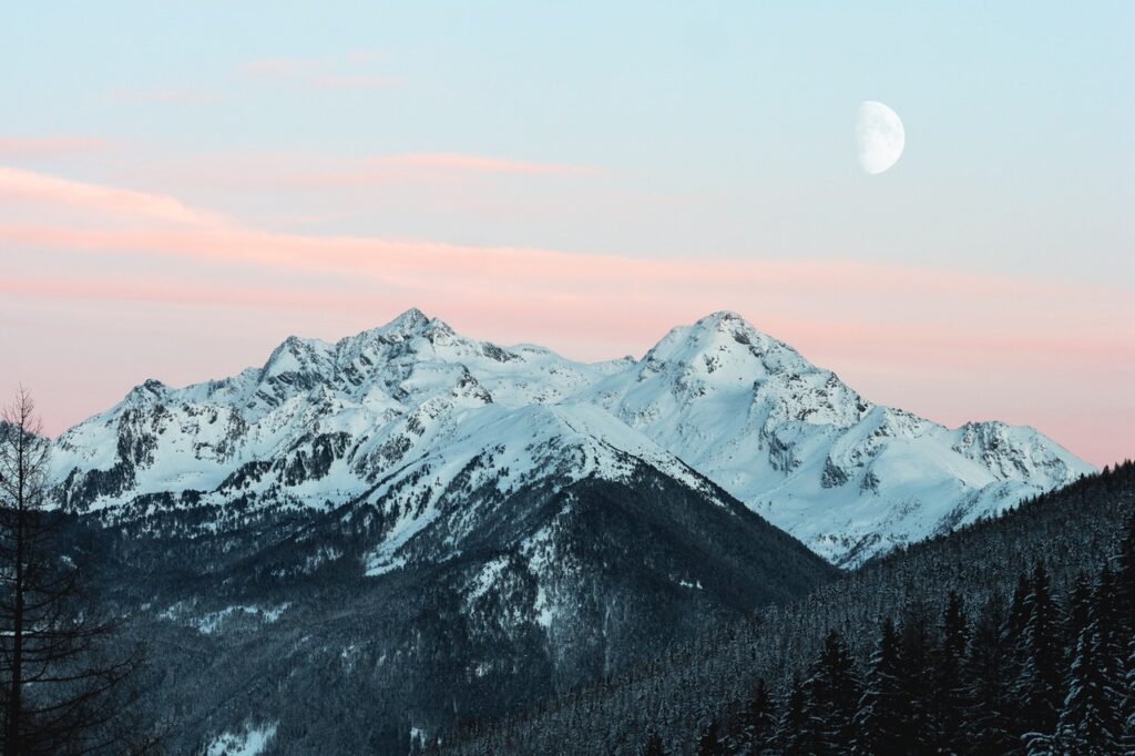 snowy mountain peaks