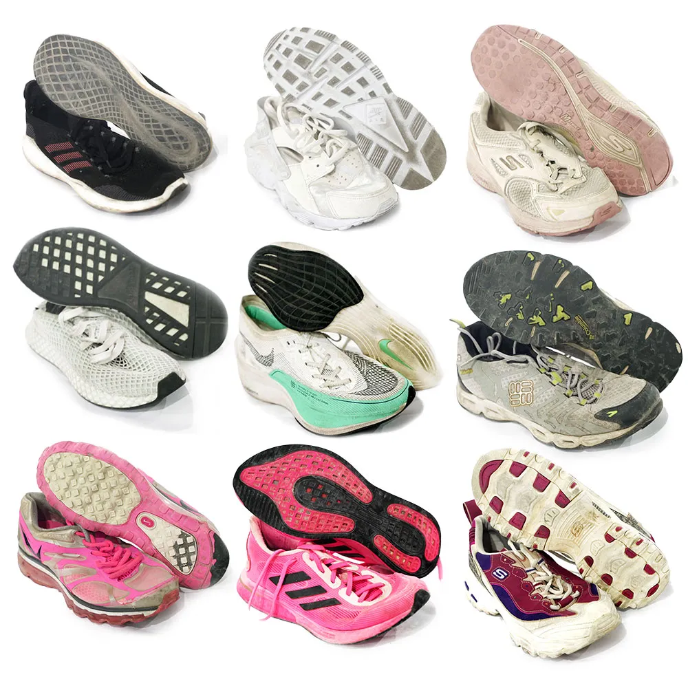 wholesale used tennis shoes with bright colors and thick soles